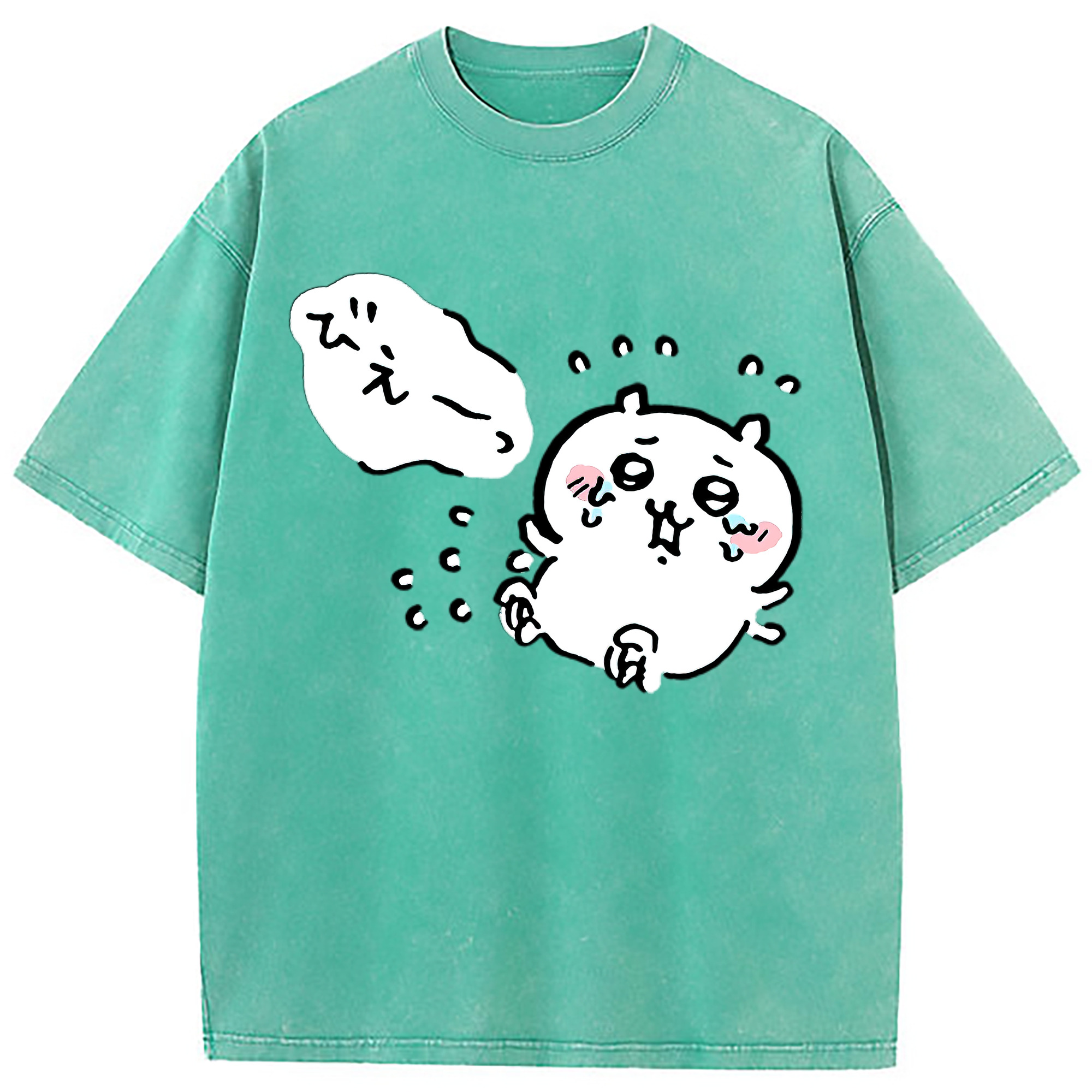 （画像用） ちいかわ ちいかわ Chii-kawa chiikawa 綿100% ヴィンテージ風 半袖Tシャツ（フロントプリント）
